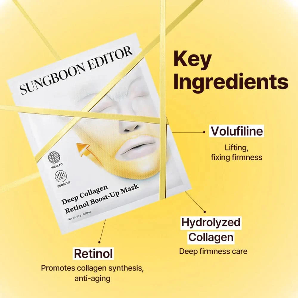 SUNGBOON EDITOR - Deep Collagen Retinol Tension Boost Up Mask Set