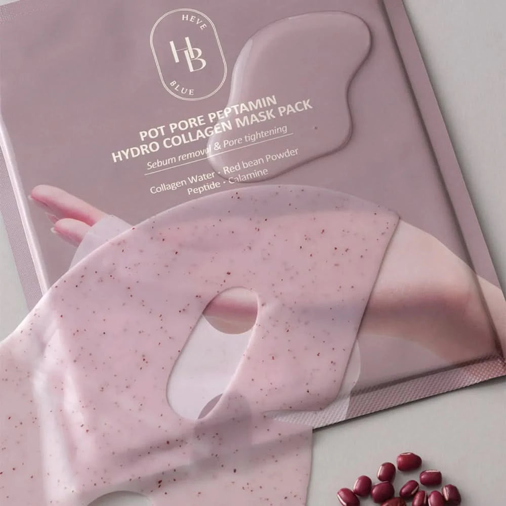 مجموعة أقنعة HEVEBLUE Pot Pore Peptamin Hydro Collagen (4 أقنعة)