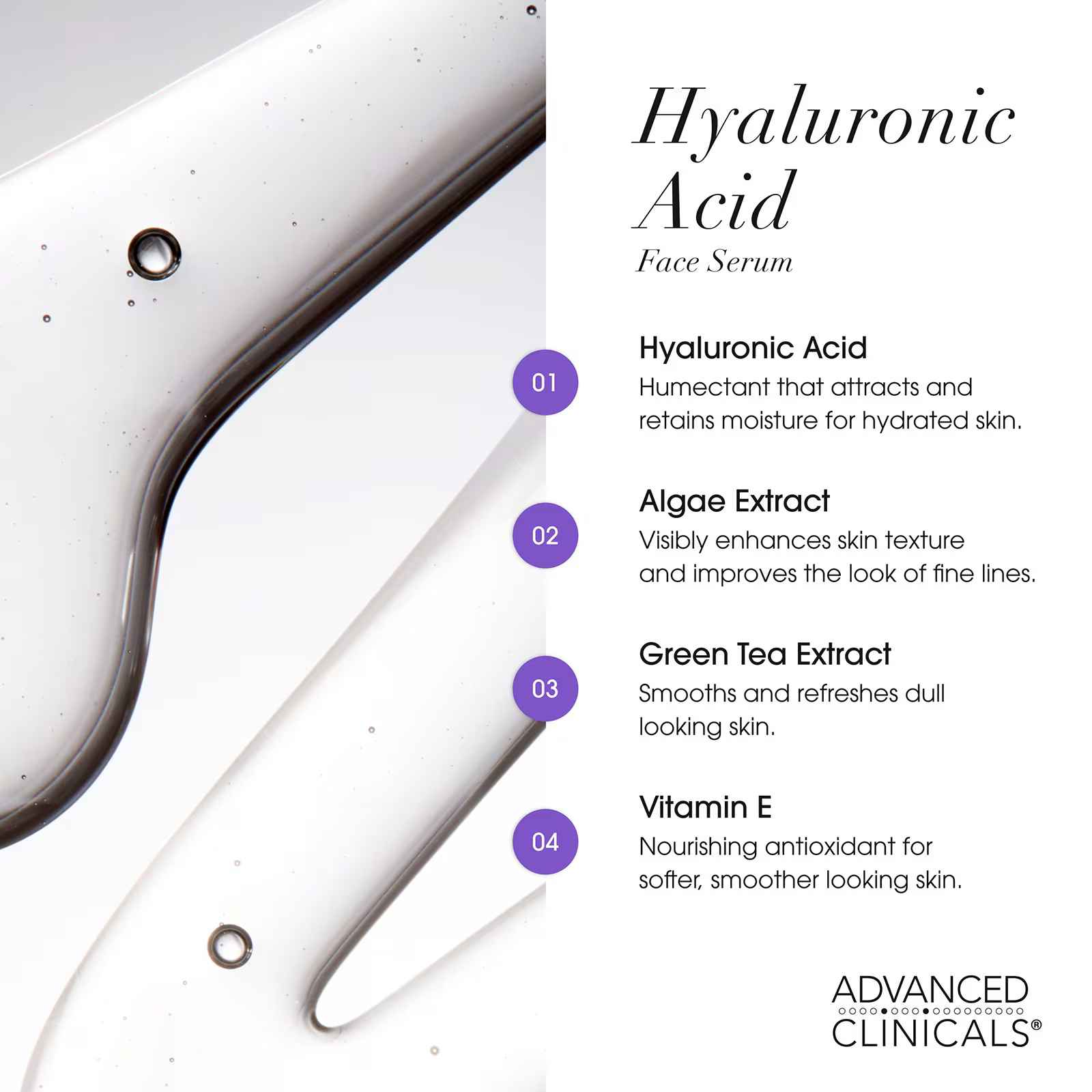 Advanced Clinicals, Hyaluronic Serum, 1.75 fl oz (52 ml)