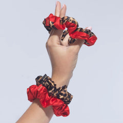 SILKE London Hair Scrunchies - Leopard Red