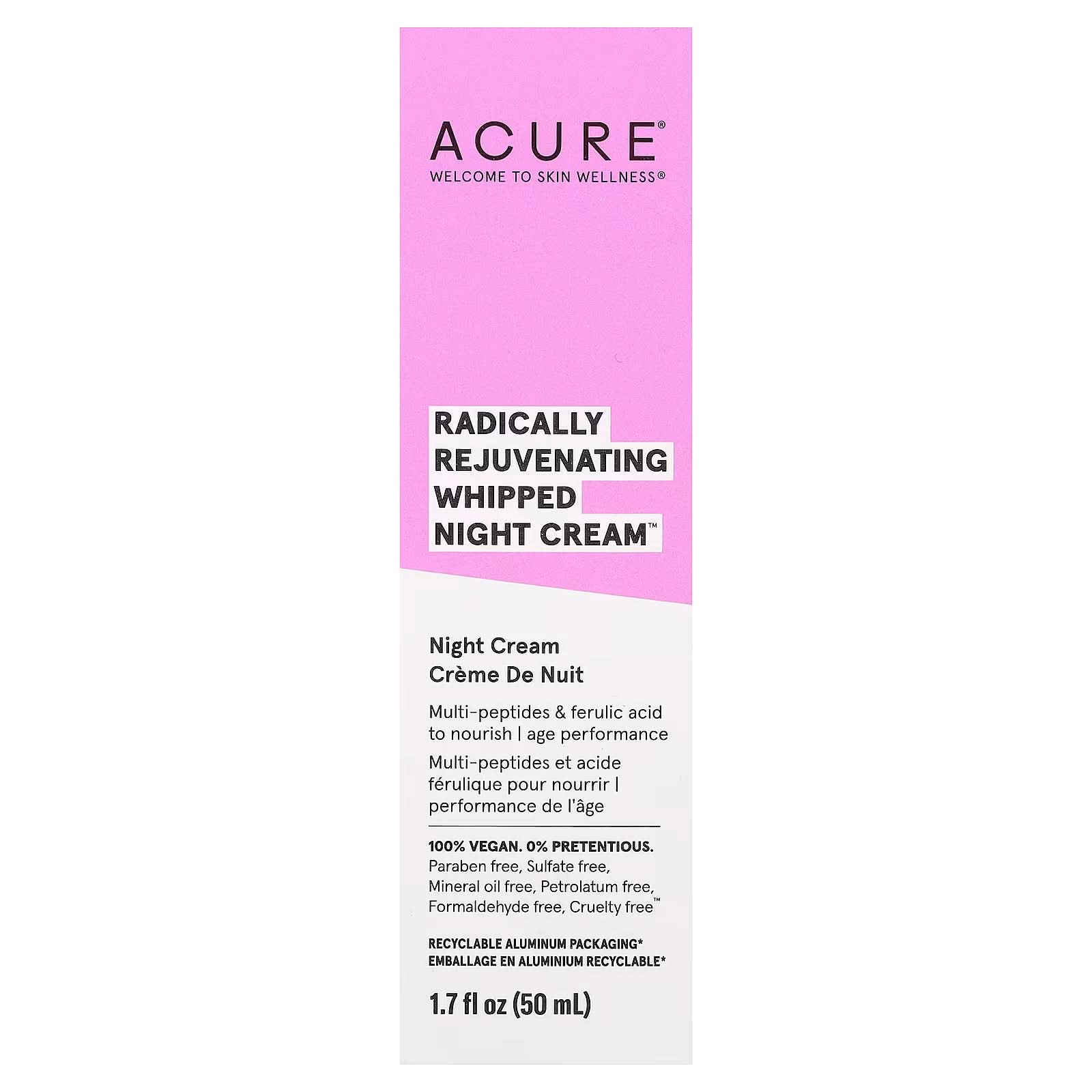 ACURE, Radically Rejuvenating Whipped Night Creamโข, 1.7 fl oz (50 ml)