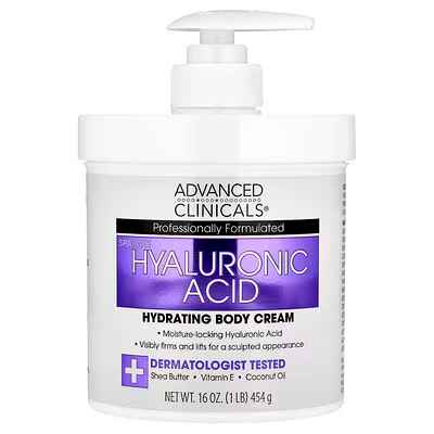 Advanced Clinicals, Hyaluronic Acid, Hydrating Body Cream, 16 oz (454 g)