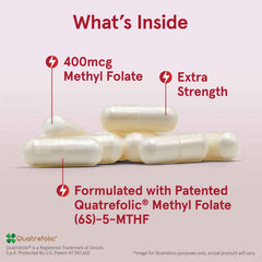 Jarrow Formulas, Vegan Methyl Folate, 400 mcg, 60 Veggie Capsules