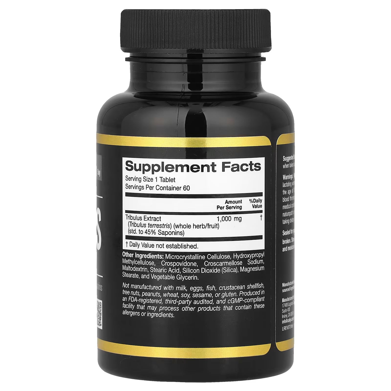 California Gold Nutrition, Sport, Tribulus, 1,000 mg, 60 Tablets