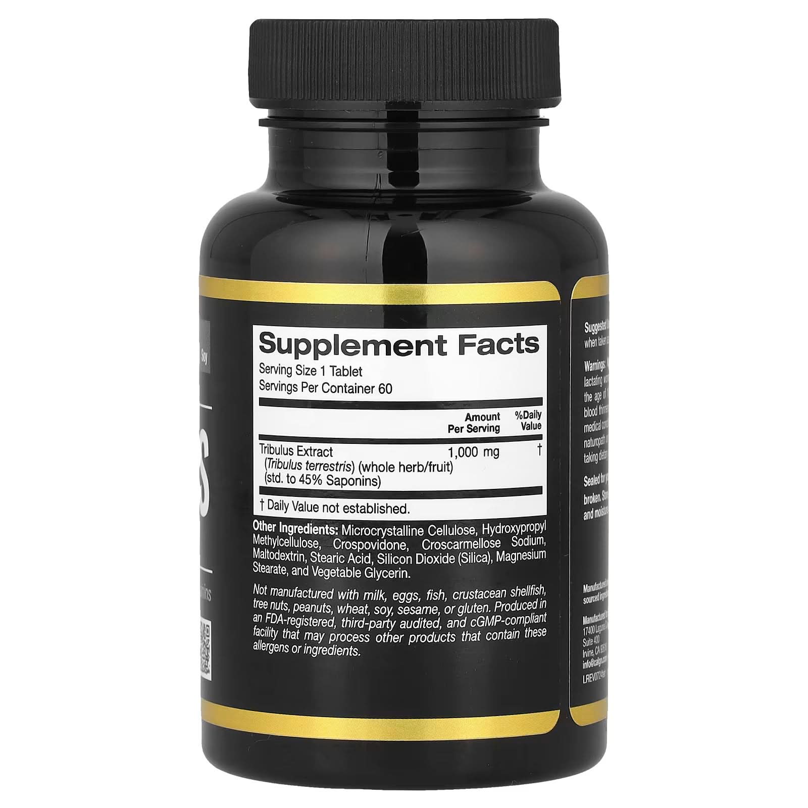 California Gold Nutrition, Sport, Tribulus, 1,000 mg, 60 Tablets