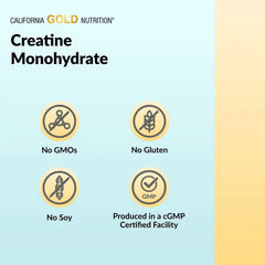 California Gold Nutrition, Sport, Pure Creatine Monohydrate, Unflavored, 2.2 lbs (1 kg)