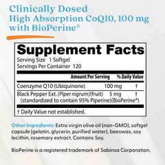 Doctor's Best, High Absorption CoQ10, 100 mg, 120 Softgels