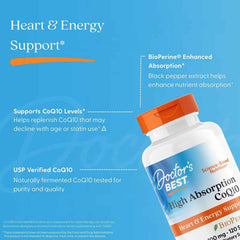 Doctor's Best, High Absorption CoQ10, 100 mg, 120 Softgels