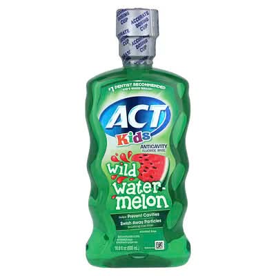 ACT, Kid's, Anticavity Fluoride Rinse, Alcohol Free, Wild Watermelon, 16.9 fl oz (500 ml)
