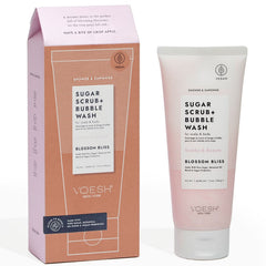 VOESH Sugar Scrub and Bubble Wash 210g - Blossom Bliss