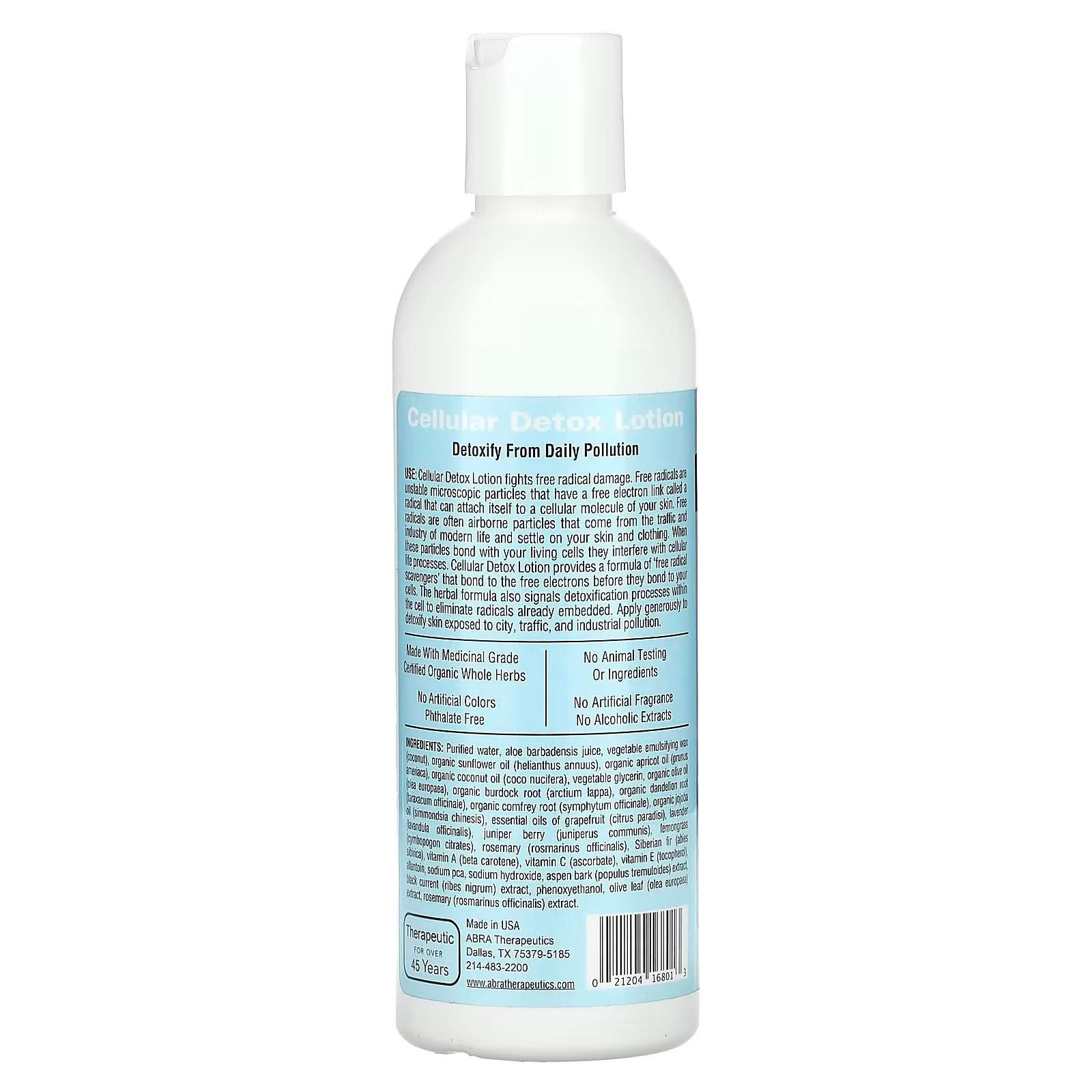 Abra Therapeutics, Cellular Detox Therapeutic Lotion, Grapefruit & Juniper, 8 fl oz (227 ml)