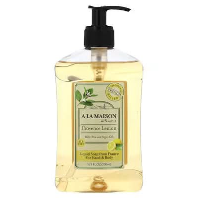 A La Maison de Provence, Liquid Soap For Hand & Body, Provence Lemon, 16.9 fl oz (500 ml)