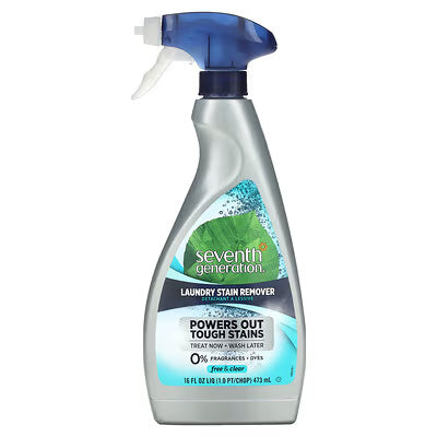 Seventh Generation, Power+, Laundry Spray Stain Remover, Fragrance Free, 16 fl oz (473 ml)