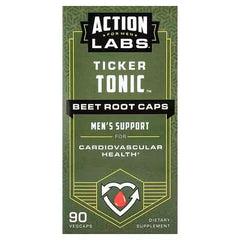 Action Labs, For Men, Ticker Tonicโข, Beet Root Caps, 90 VegCaps