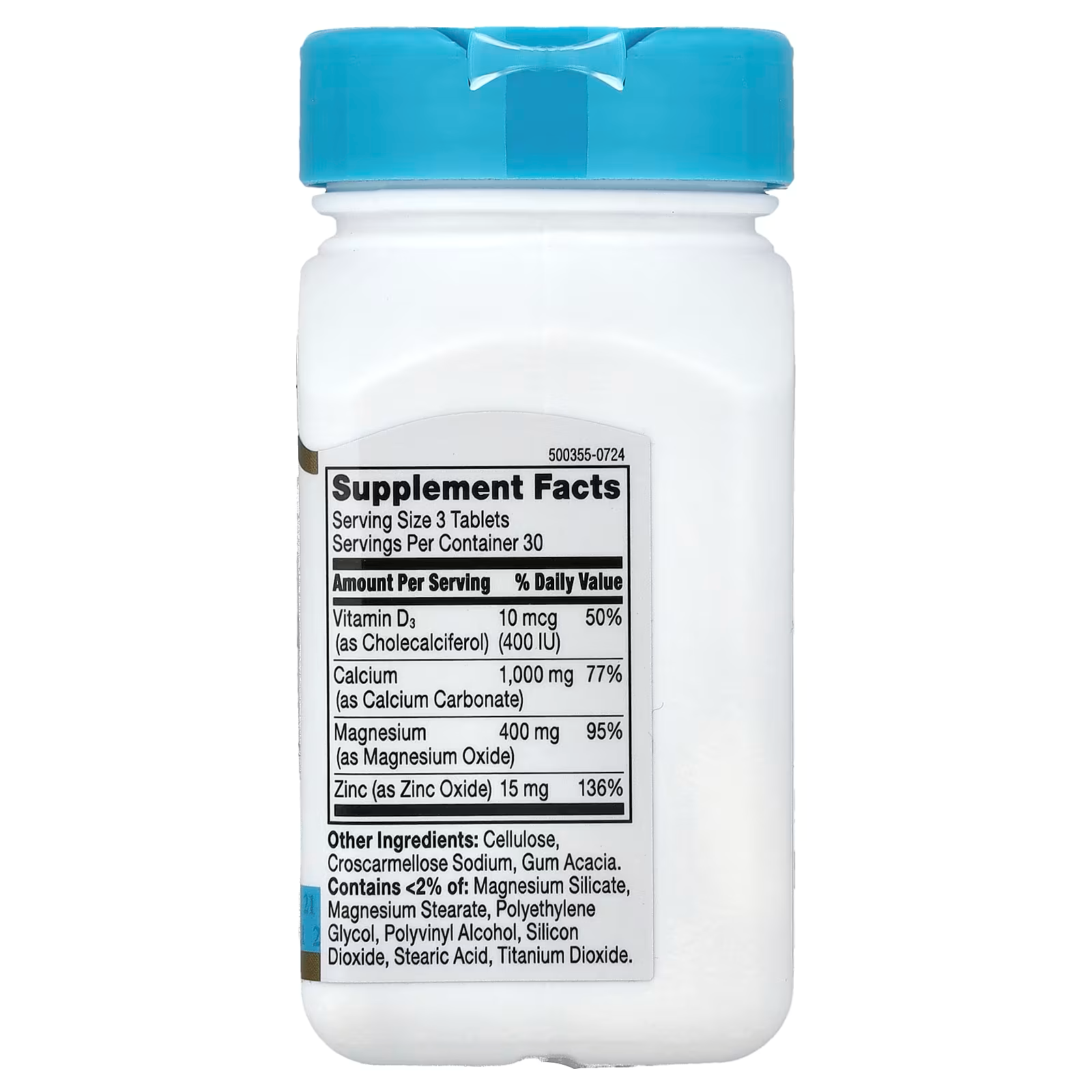 21st Century, Calcium Magnesium Zinc + D3, 90 Tablets