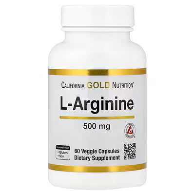 California Gold Nutrition, L-Arginine, 500 mg , 60 Veggie Capsules