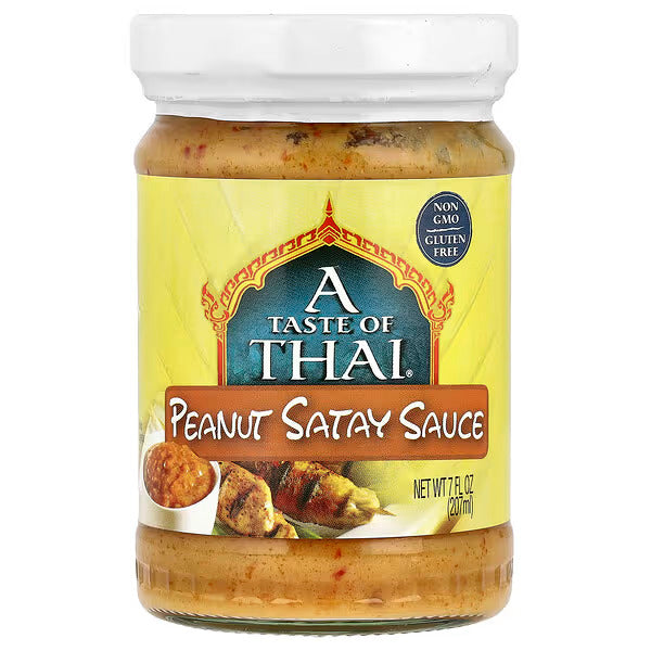 A Taste Of Thai, Peanut Satay Sauce, 7 fl oz (207 ml)
