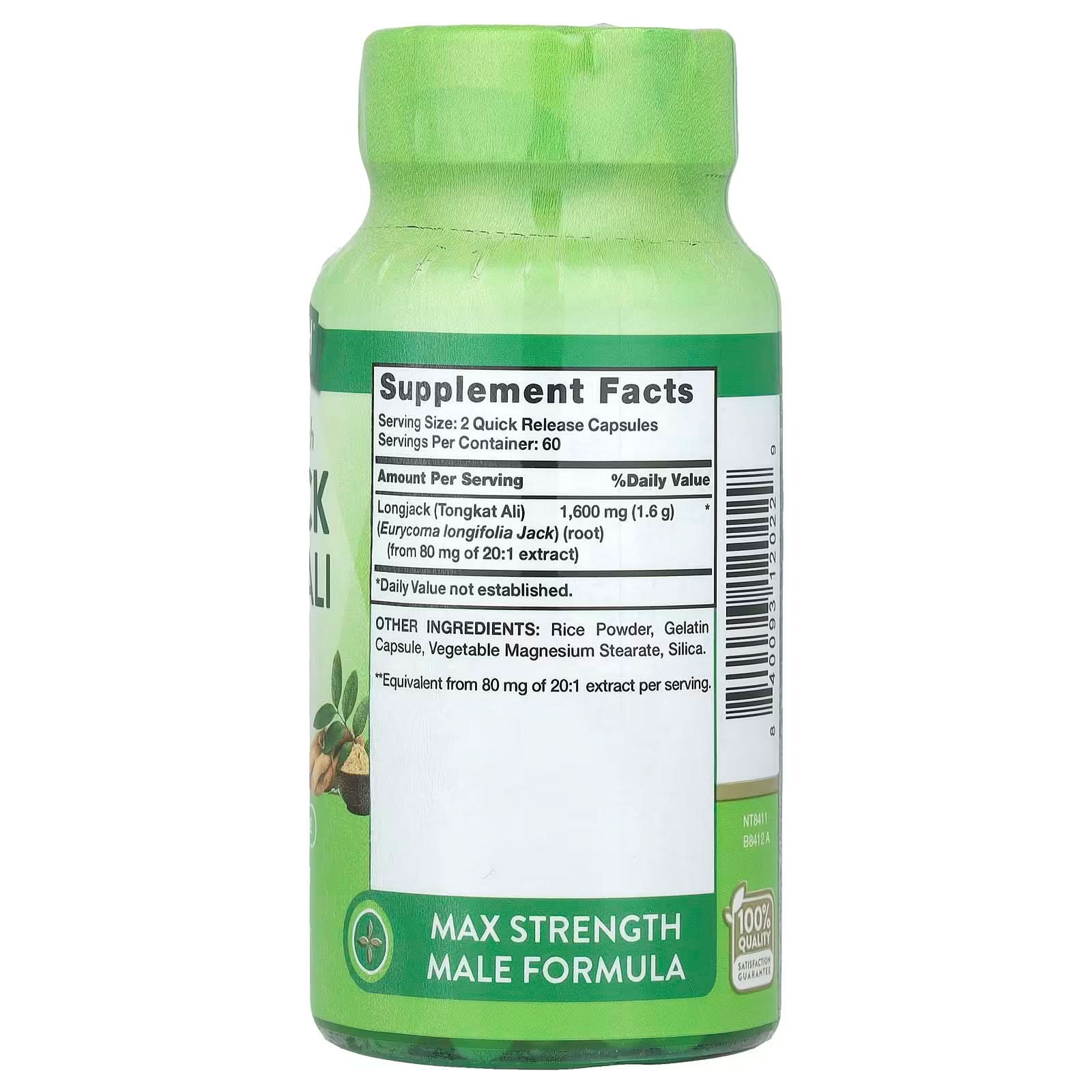 Nature's Truth, Longjack Tongkat Ali, Maximum Strength, 120 Quick Release Capsules (800 mg per Capsule)