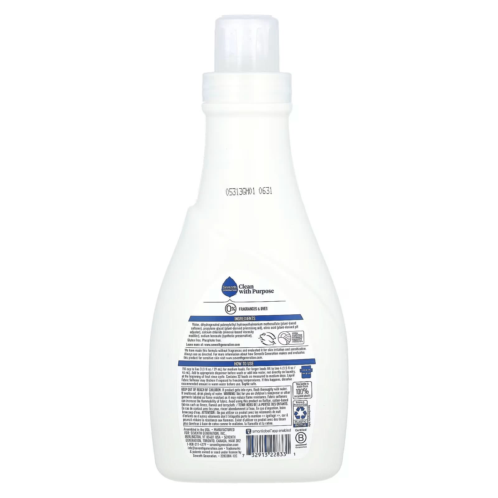 Seventh Generation, Fabric Softener, Free & Clear, 32 fl oz (946 ml)