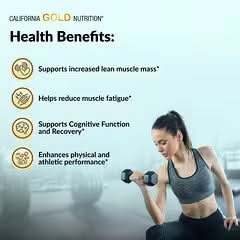 California Gold Nutrition, Sport, Pure Creatine Monohydrate, Unflavored, 2.2 lbs (1 kg)