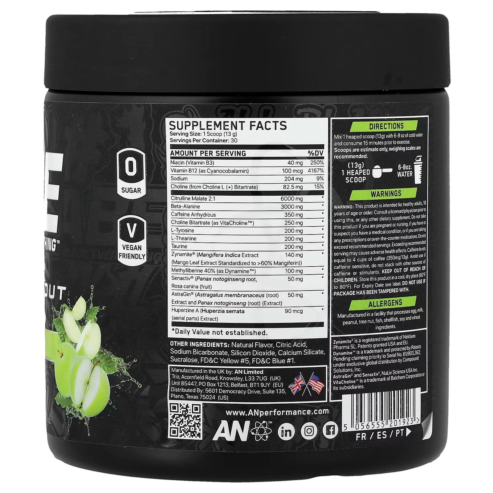 ABE, Pre-Workout, Sour Apple, 13.75 oz (390 g)