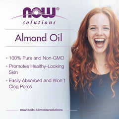 NOW Foods, Solutions, Sweet Almond Oil, Unscented, 4 fl oz (118 ml)