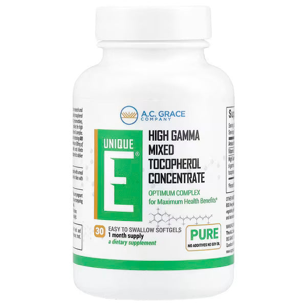A.C. Grace Company, Unique EĀ®, High Gamma Mixed Tocopherol Concentrate, 30 Softgels