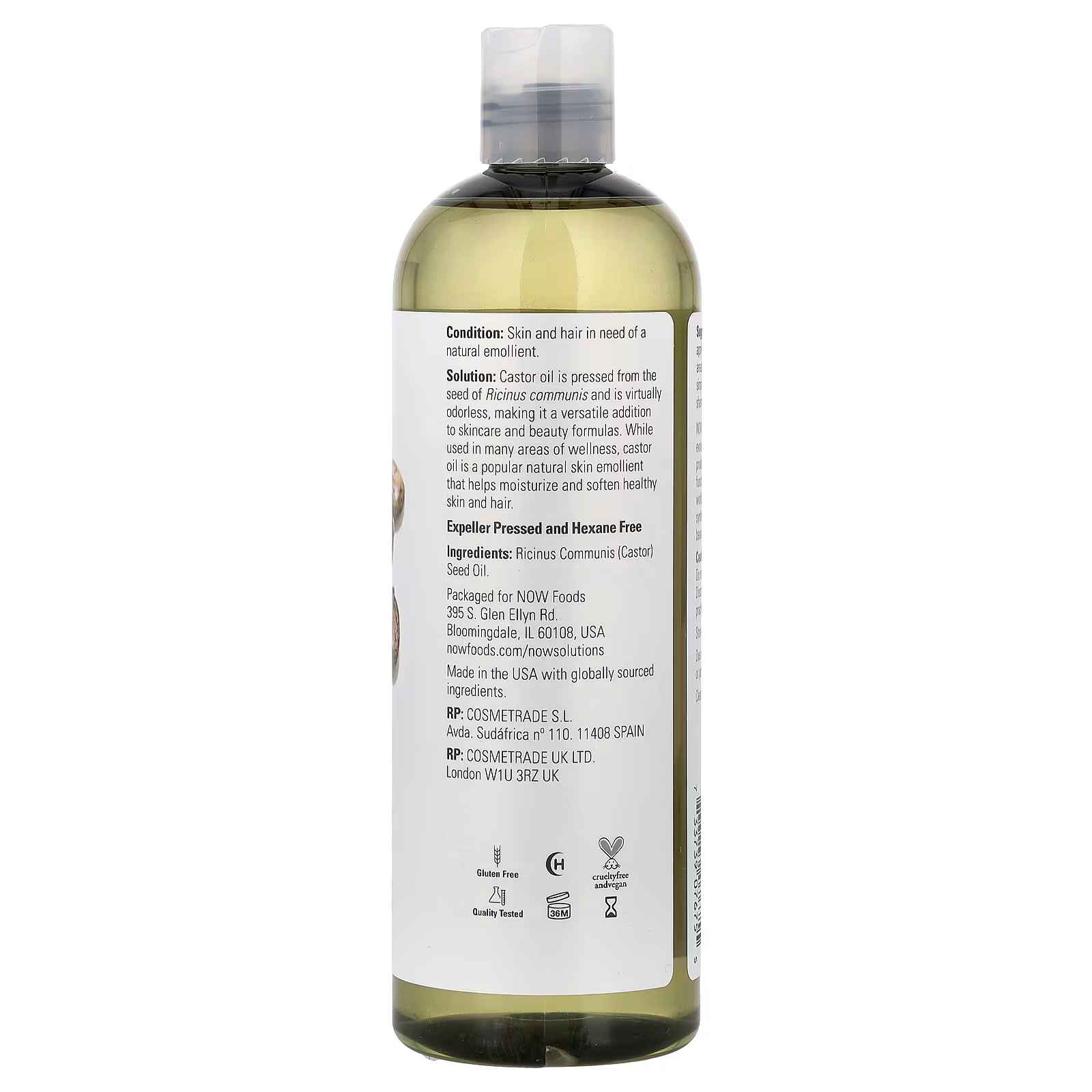 NOW Foods, Solutions, Castor Oil, 16 fl oz (473 ml)