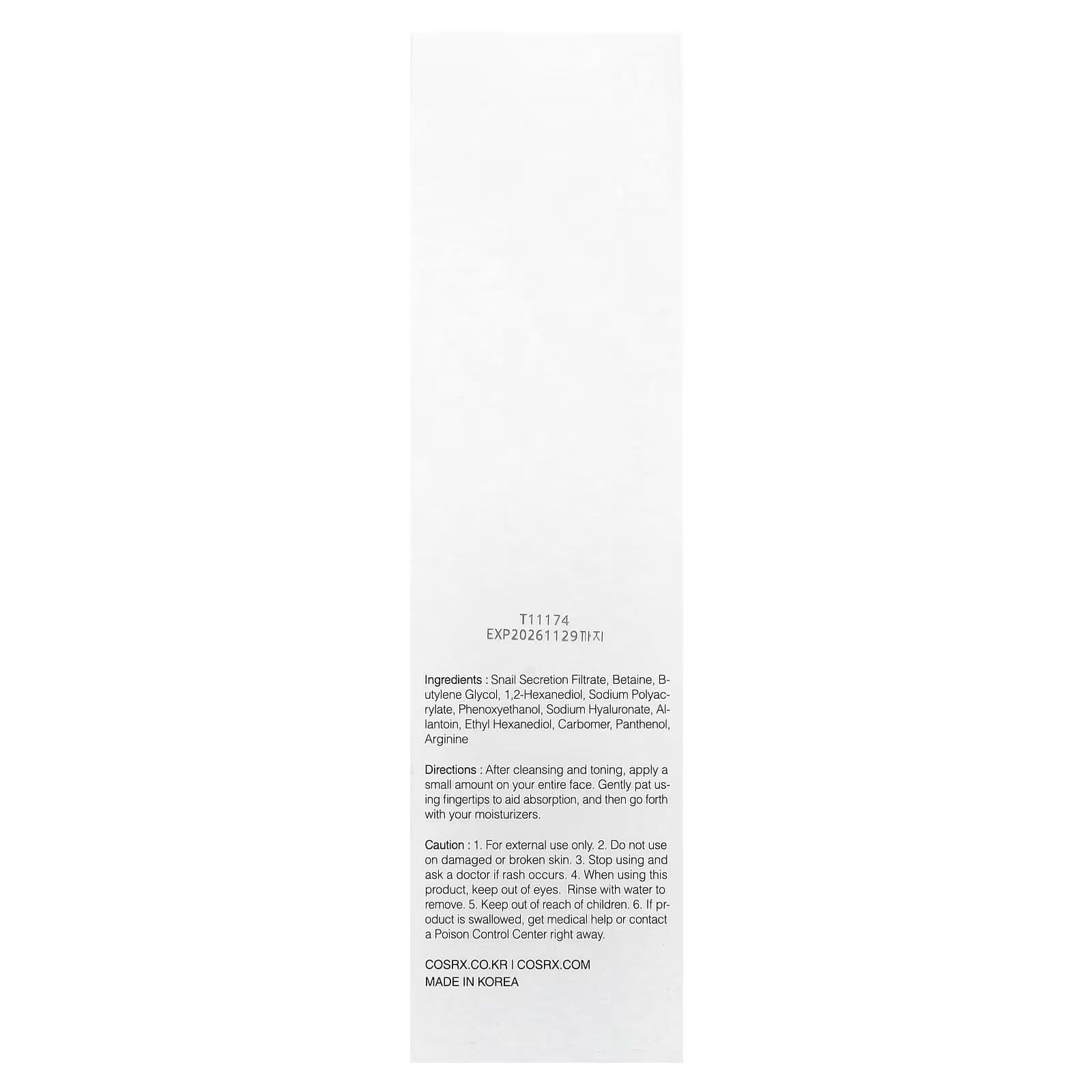 CosRx, Advanced Snail 96 Mucin Power Essence, 3.38 fl oz (100 ml)