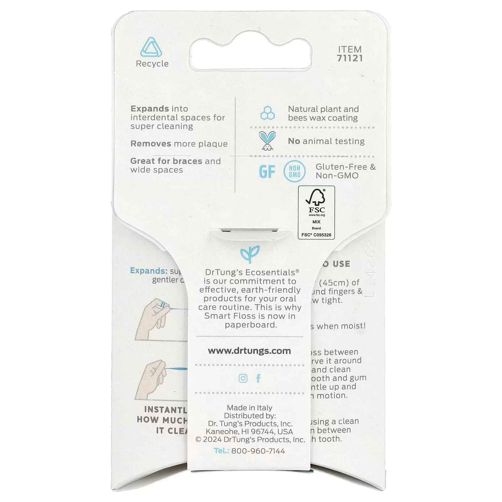 Dr. Tung's, Ecosentials™, Smart Floss®, Natural Cardamom, 30 yd (27 m)