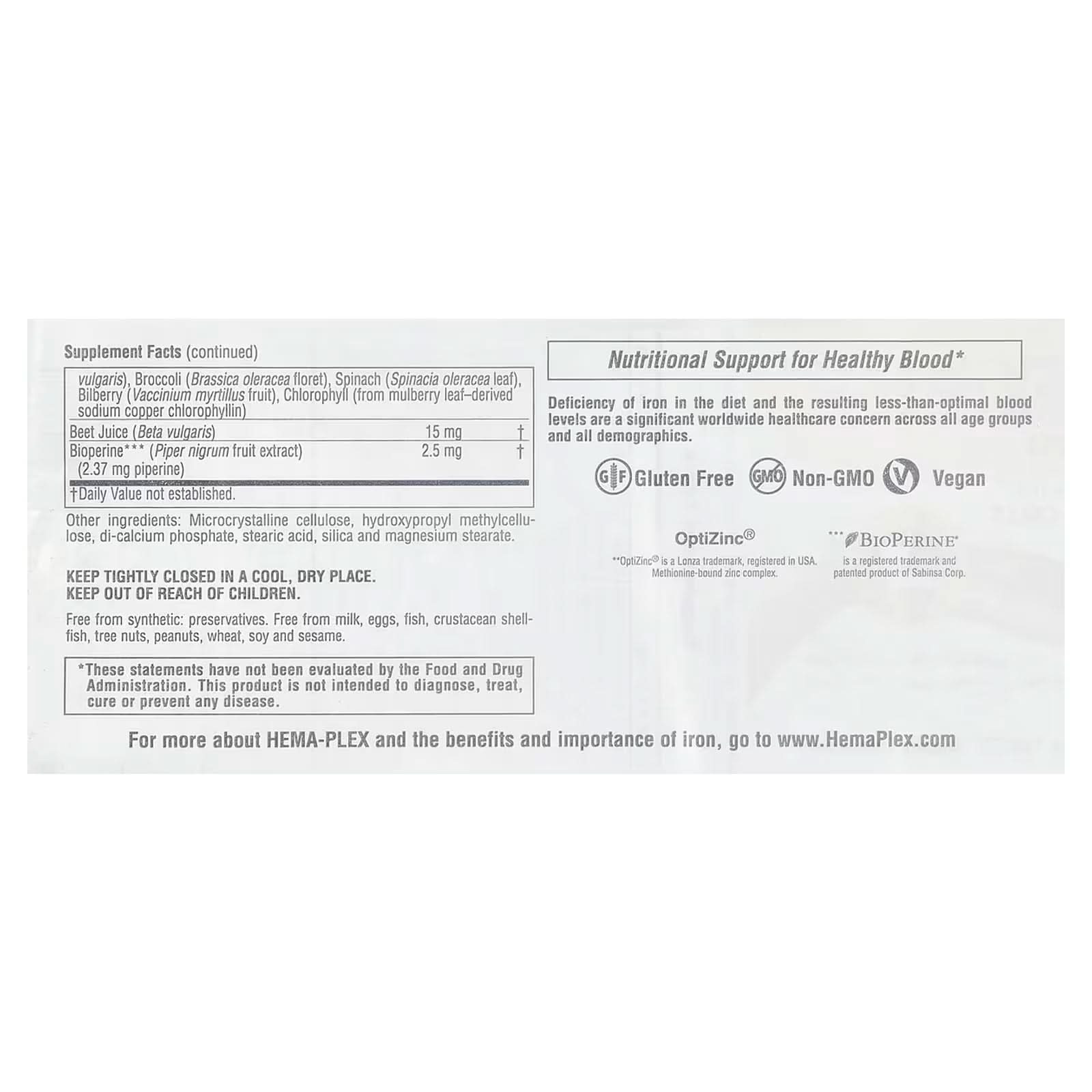 NaturesPlus, Hema-Plex®, Iron with Essential Nutrients for Healthy Red Blood Cells, 60 Slow-Release Tablets