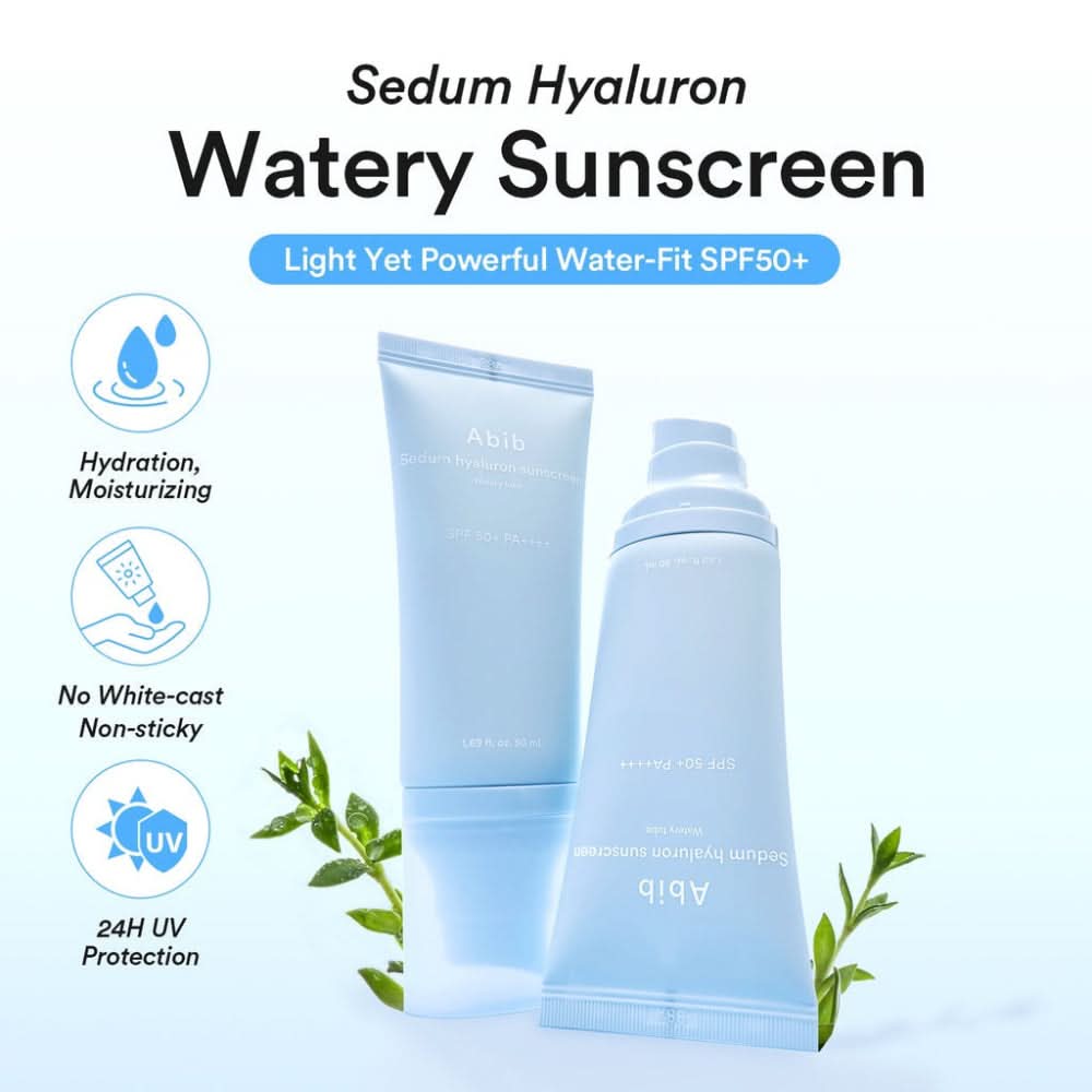 Abib – Sedum Hyaluron Sunscreen Watery Tube (50 ml / SPF50+ PA++++)