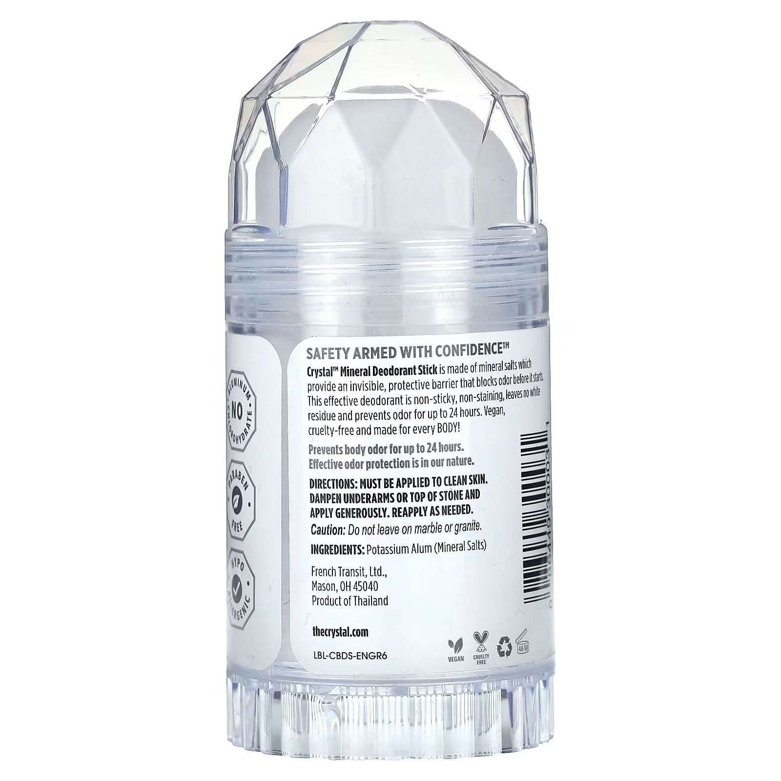 CRYSTAL, Mineral Deodorant Stick, Unscented, 4.25 oz (120 g)