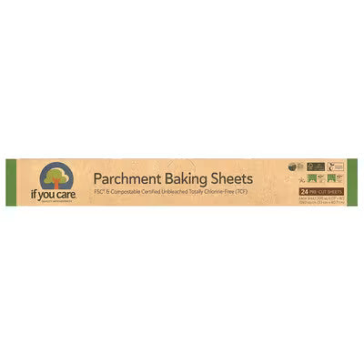 If You Care, Parchment Baking Sheets, 24 Pre-Cut Sheets, 200 sq in (13 in x 16 in) Each