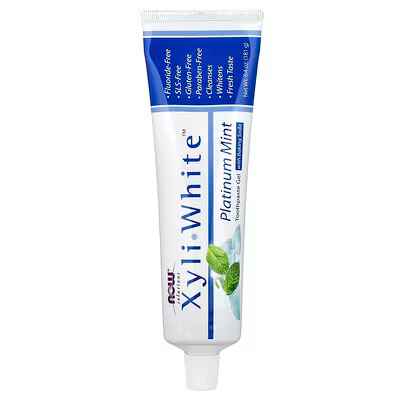 NOW Foods, Solutions, XyliWhite™, Toothpaste Gel with Baking Soda, Platinum Mint, 6.4 oz (181 g)