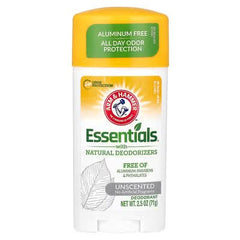 Arm & Hammer, Essentials with Natural Deodorizers, Deodorant, Unscented, 2.5 oz (71 g)