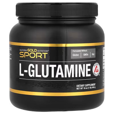 California Gold Nutrition, Sport, L-Glutamine Powder, AjiPureยฎ, Gluten Free, 1 lb (454 g)