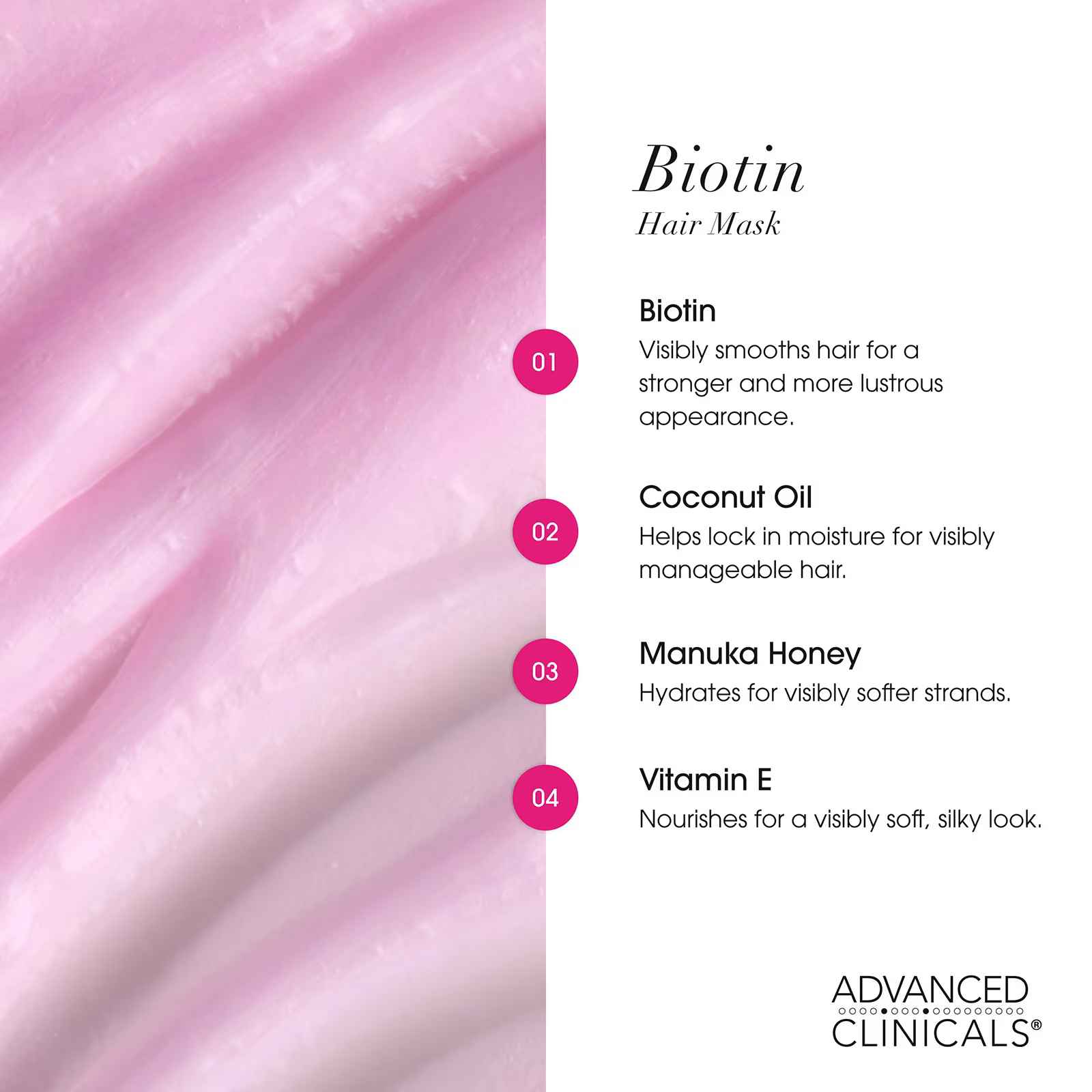 Advanced Clinicals, Biotin, Strengthening Hair Mask, 12 fl oz (340 ml)