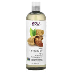 NOW Foods, Solutions, Sweet Almond Oil, Pure Moisturizing Oil, Unscented, 16 fl oz (473 ml)