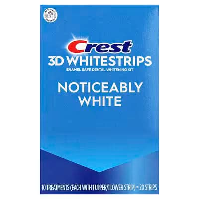 Crest, 3D Whitestrips, Enamel Safe Dental Whitening Kit, Noticeably White, 20 Strips