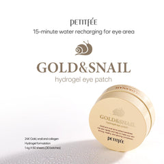 PETITFEE - Gold & Snail Hydrogel Eye Patch 60pcs