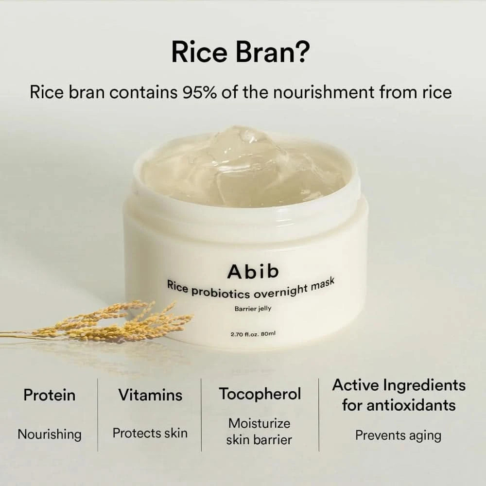 Abib - Rice Probiotics Overnight Mask Barrier Jelly 80ml