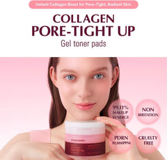 EQQUALBERRY - Collagen Pore-Tight Up Gel Toner Pads