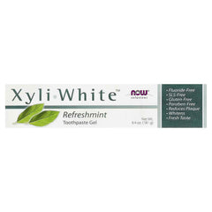 NOW Foods, Solutions, XyliWhiteβ’, Toothpaste Gel, Refreshmint, 6.4 oz (181 g)