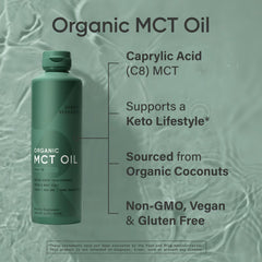 Sports Research, Organic MCT Oil, Keto C8, 16 fl oz (473 ml)
