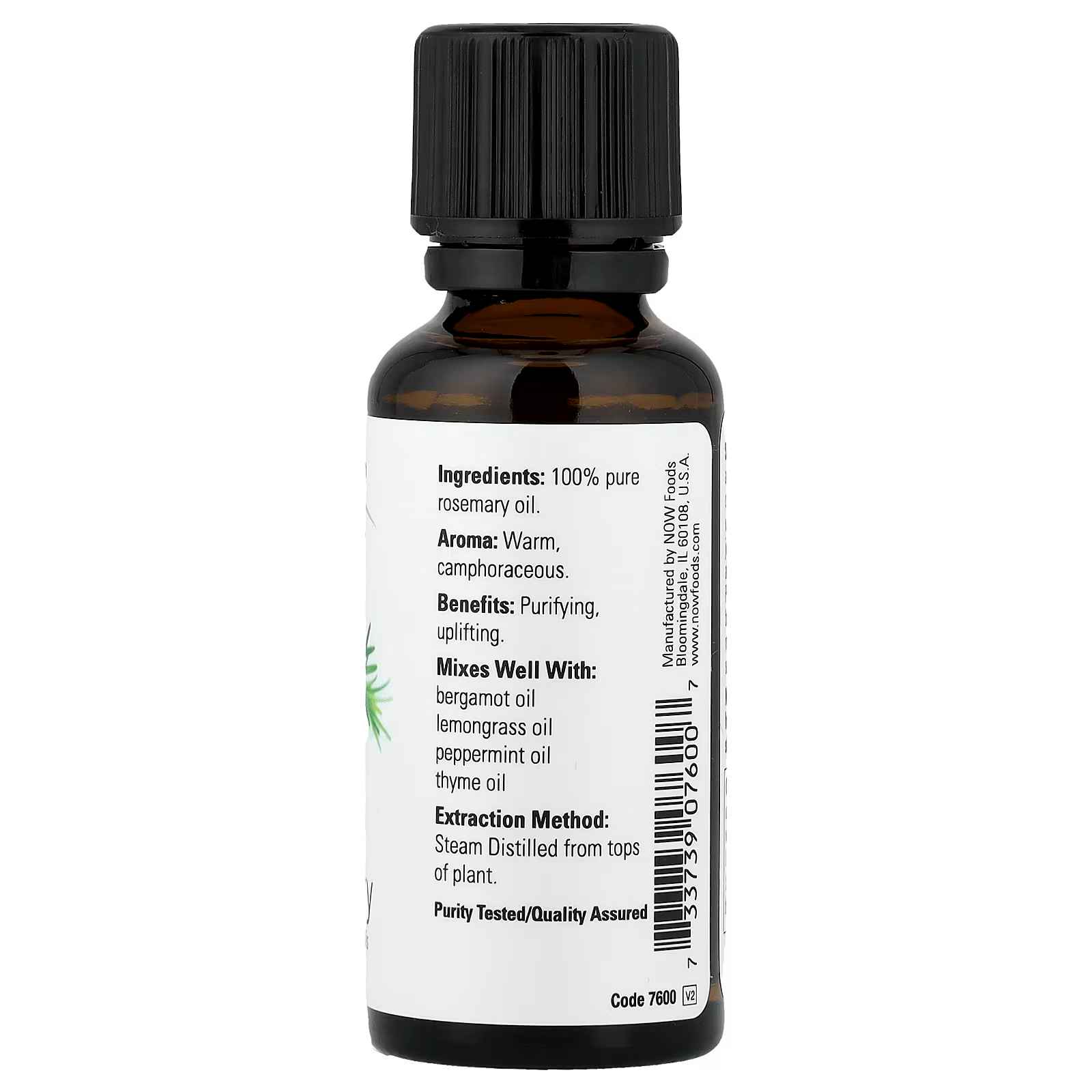 NOW Foods, Essential Oils, Rosemary, 1 fl oz (30 ml)