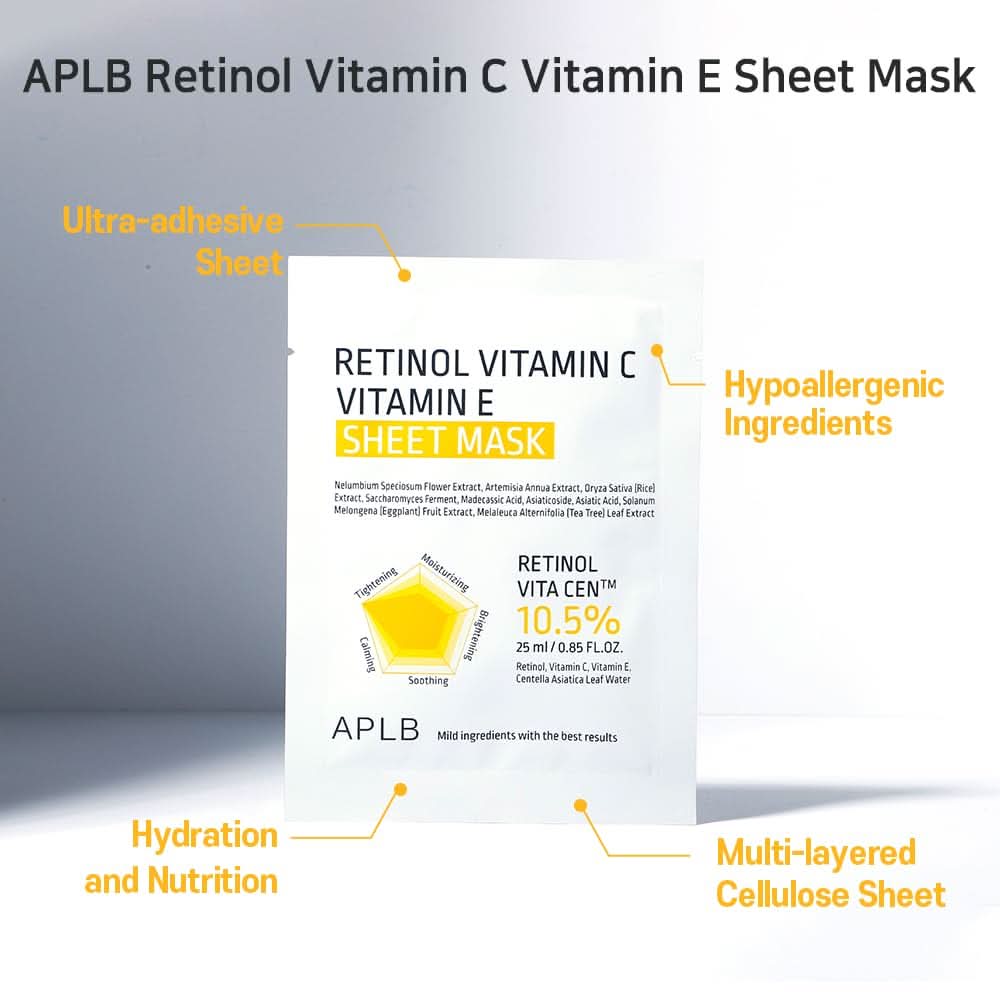 APLB - Retinol Vitamin C Vitamin E Sheet Mask