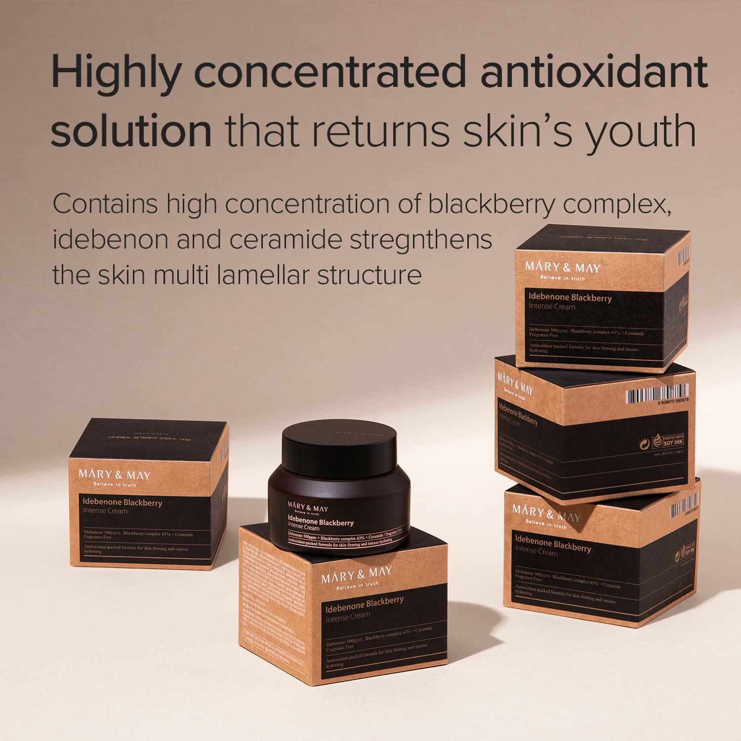 mary&may - idebenone blackberry intense cream