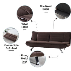 Flex 3-Seater Fabric Sofa Bed