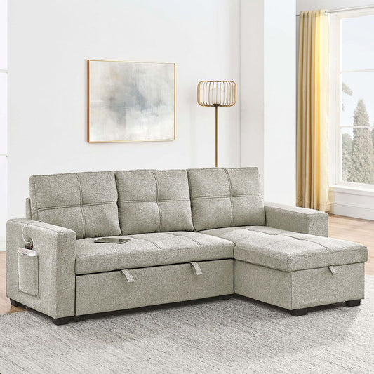 Castro 3-Seater Reversible Fabric Corner Sofa Bed